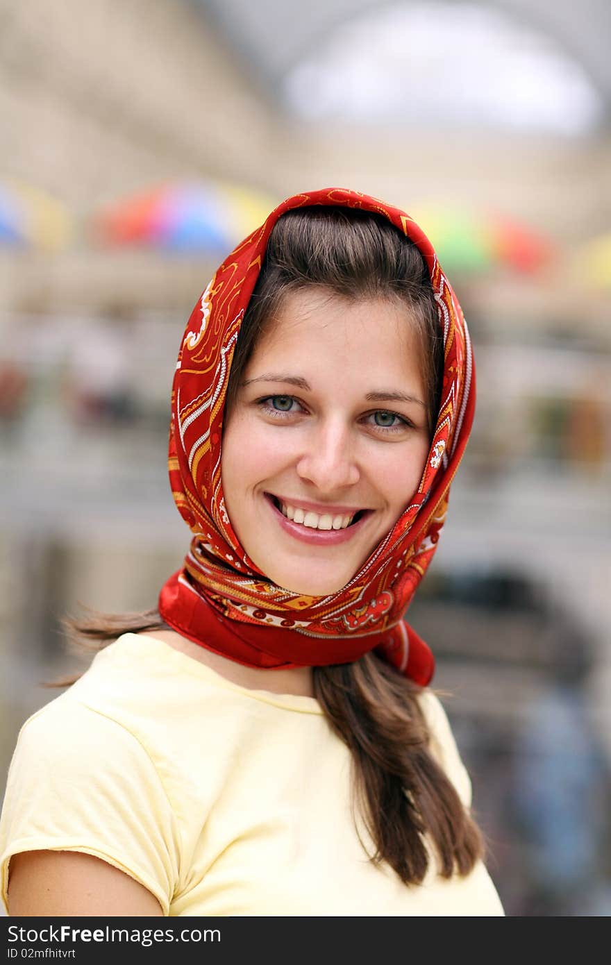 Portrait of young happy smiling woman. Portrait of young happy smiling woman