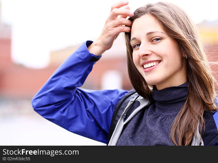 Close up portrait of young woman