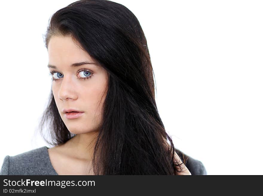 Portrait Of Young Sad Woman