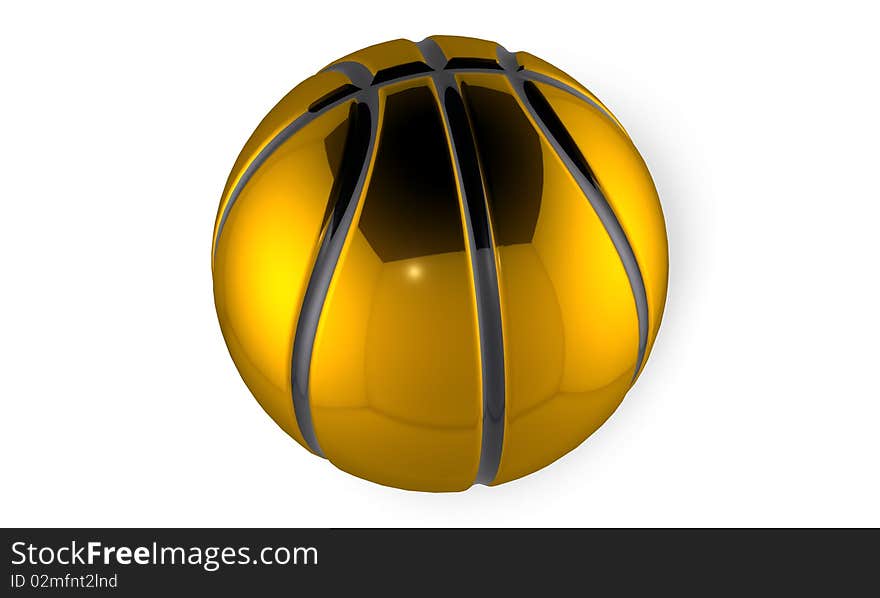 Golden ball basketball