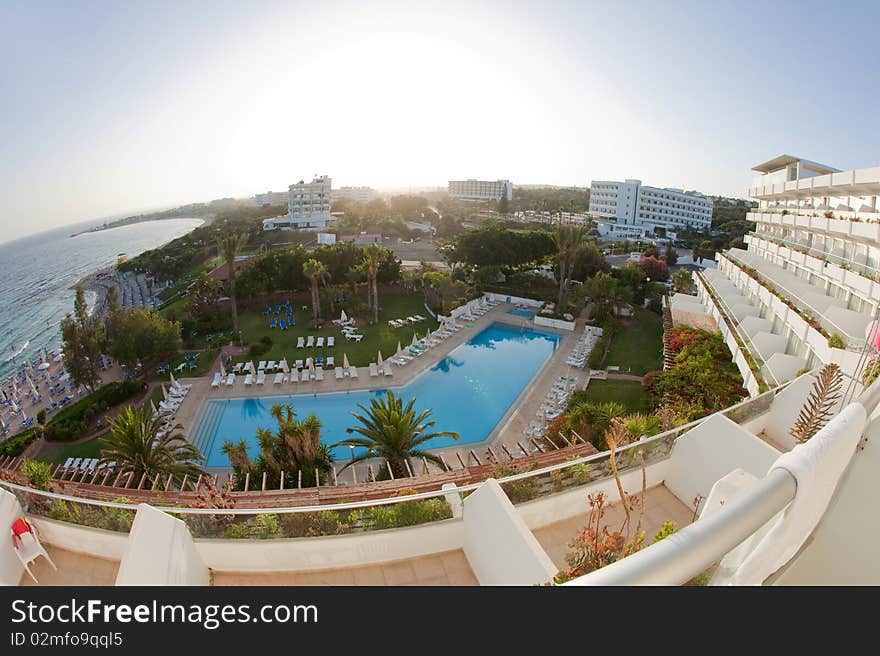 Luxury hotel with pool