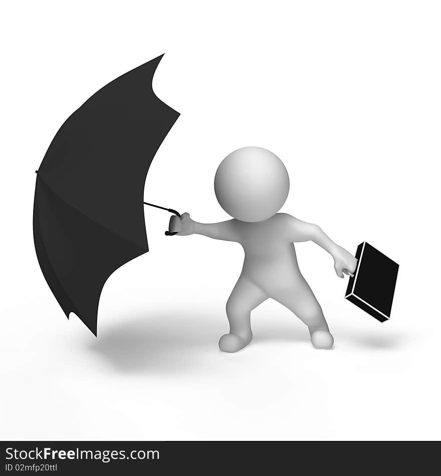 Man With Umbrella