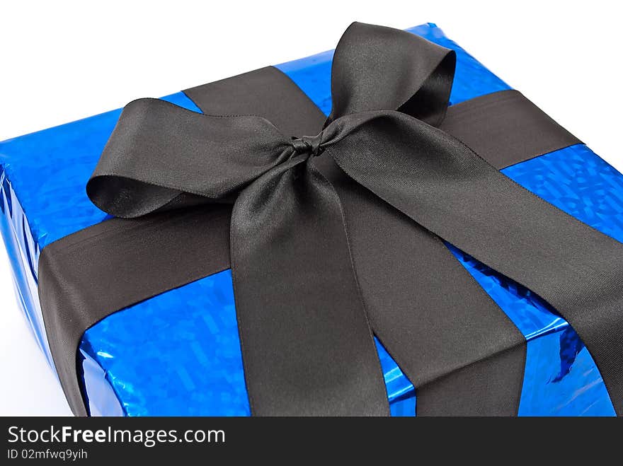 Gift box with black bow