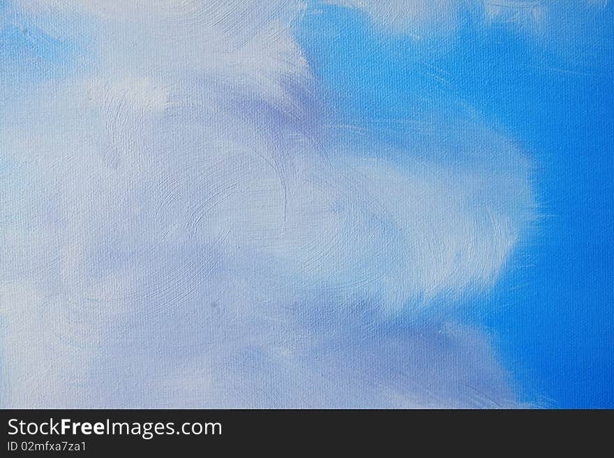 Clouds And Blue Sky Painting.