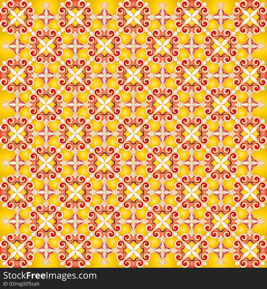 Orange ornamental background