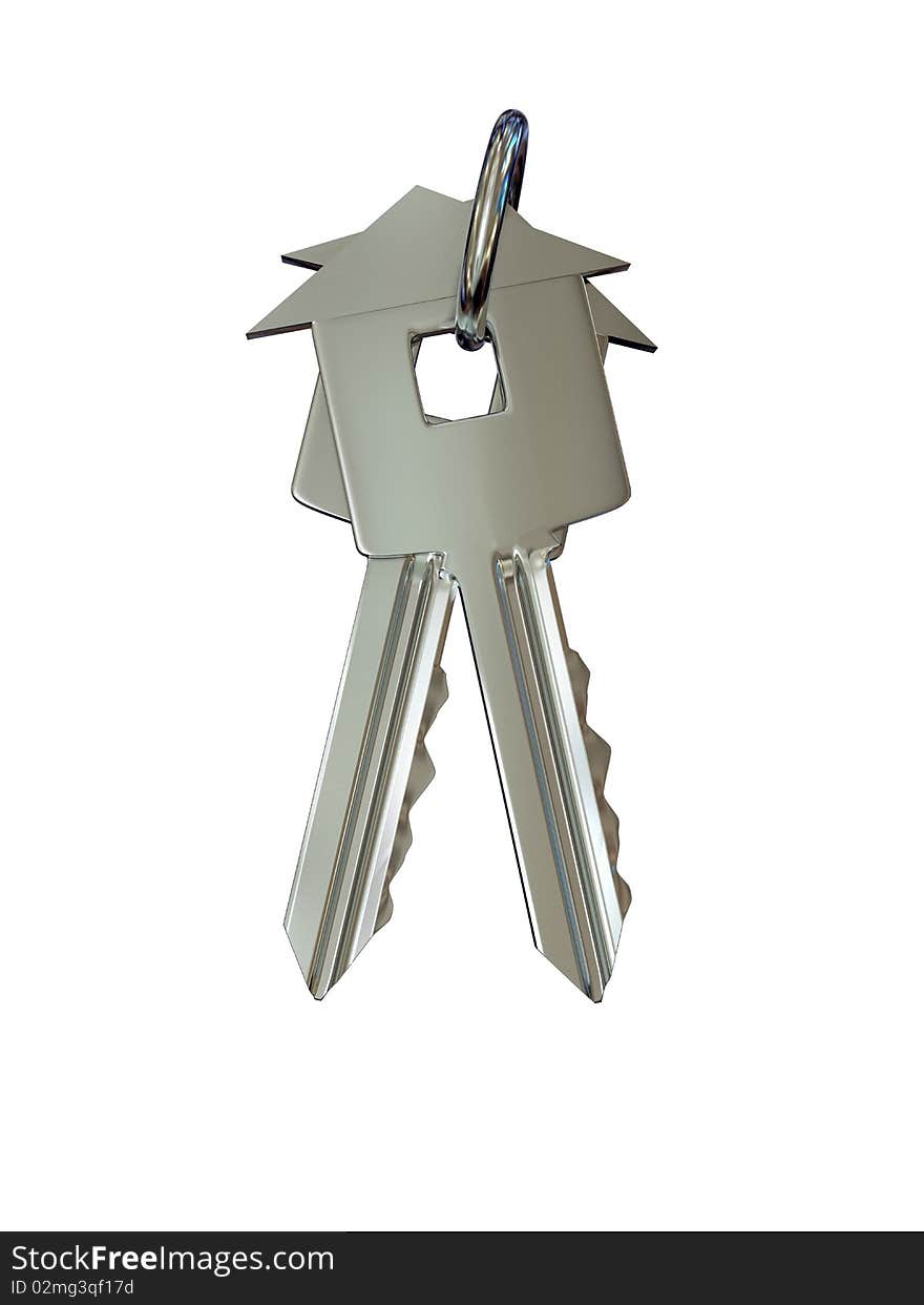 Key Over White Background