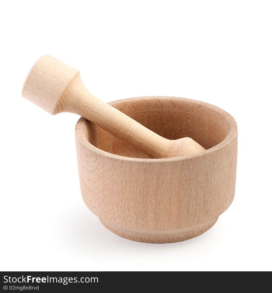 Wooden mortar