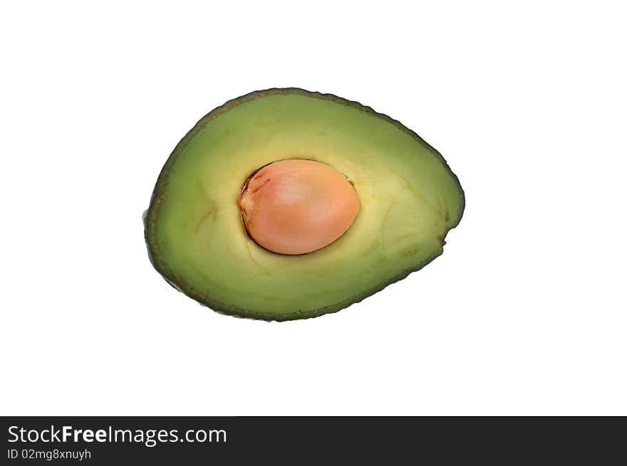 Avocado Half Isolated