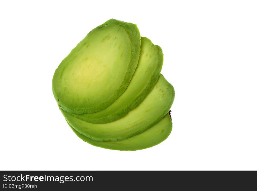 Avocado slice isolated