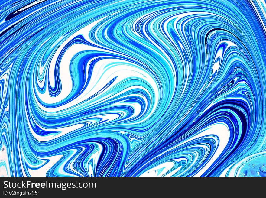 Acrylic colors blue and white. diffusion. Acrylic colors blue and white. diffusion.