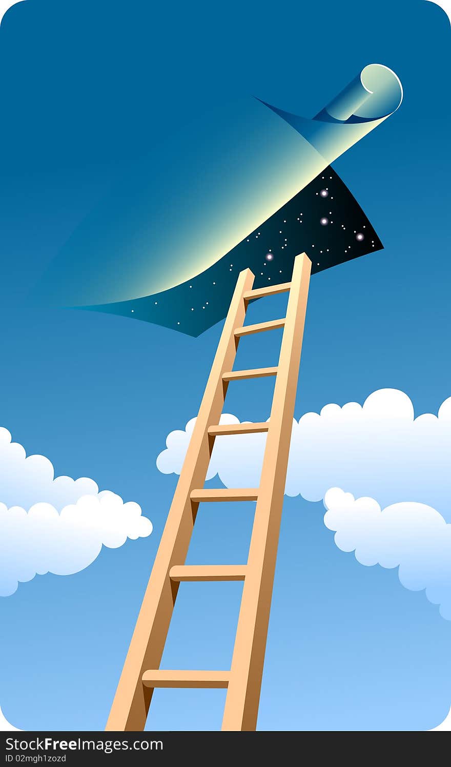 Ladder To Sky (night)