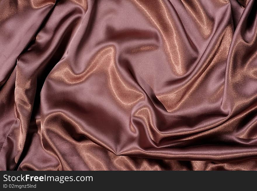 Fabric background in brown color