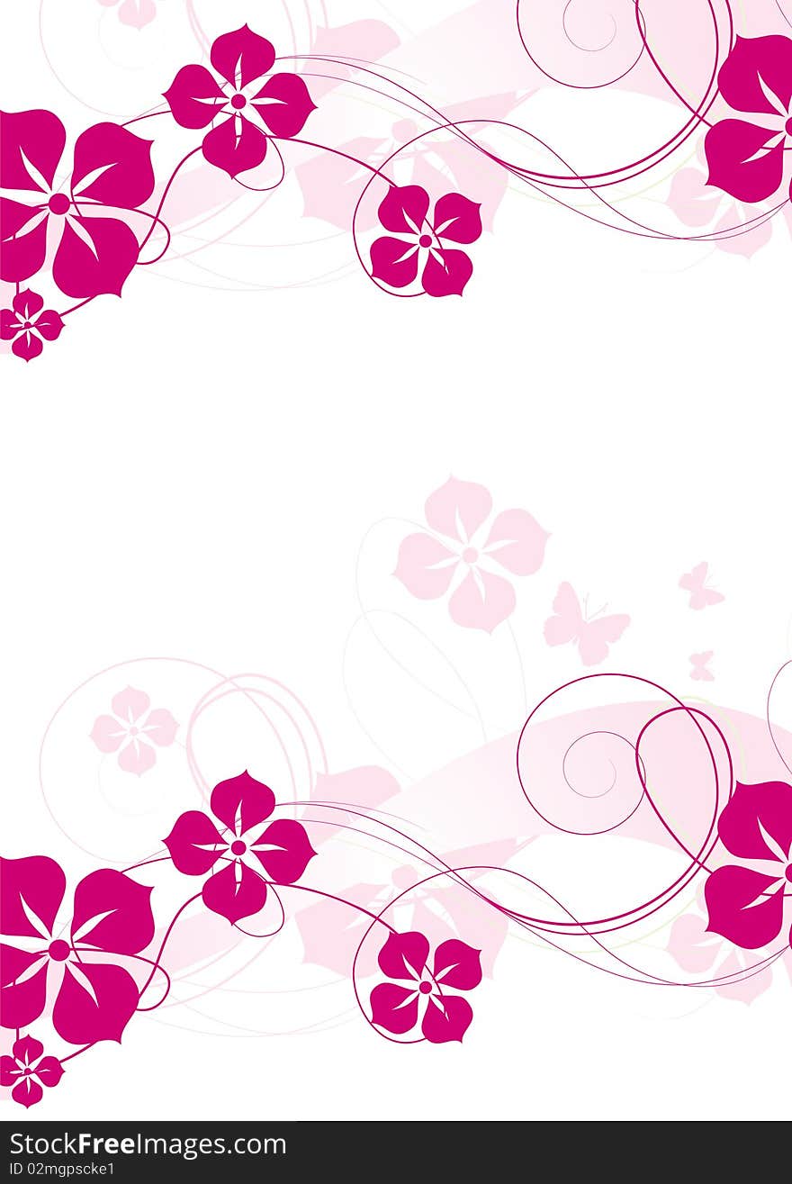 abstract  floral background with place for your text