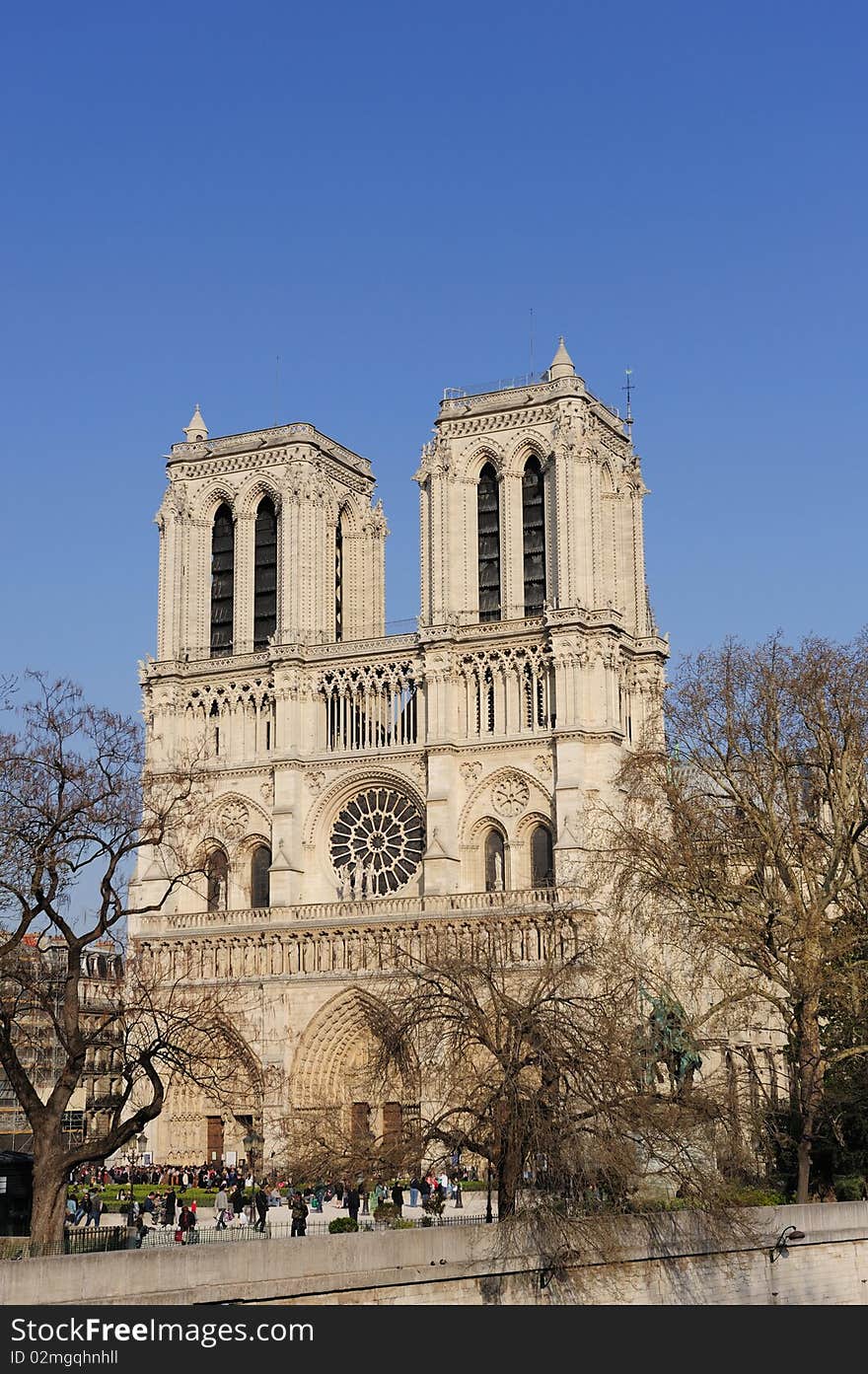 A View of Notredame Cathedral, Paris. A View of Notredame Cathedral, Paris