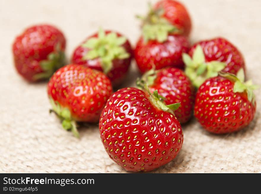 Fresh strawberry fruits