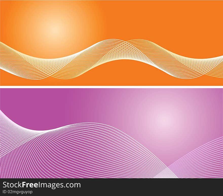 Pink and orange background with white lines