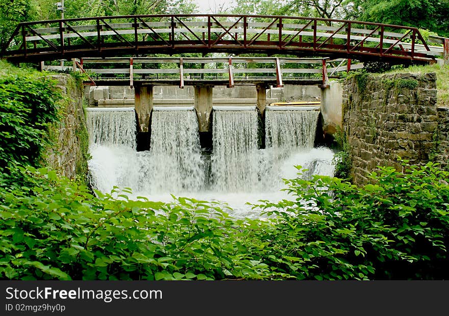 Bridge Of A Canal Spillway