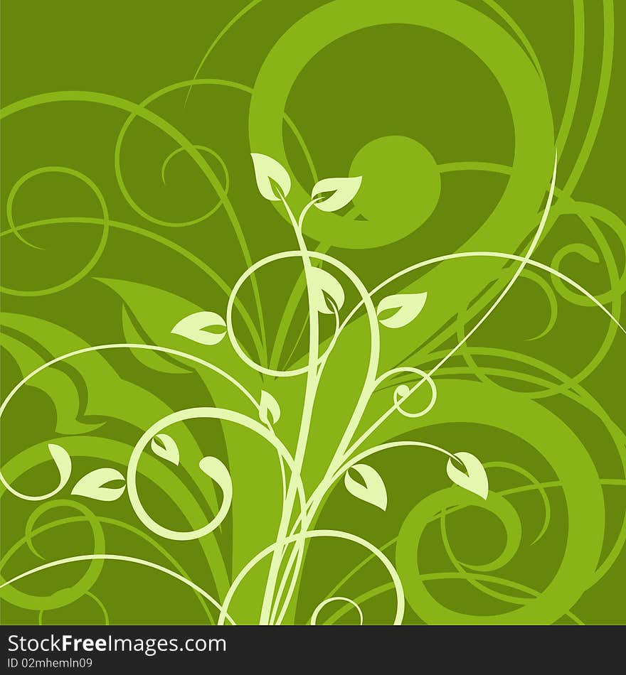 Beautiful summer background with floral ornament