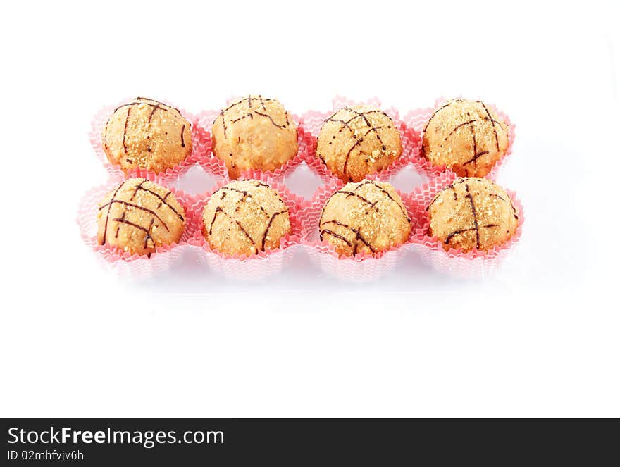 A muffins in a plastic form