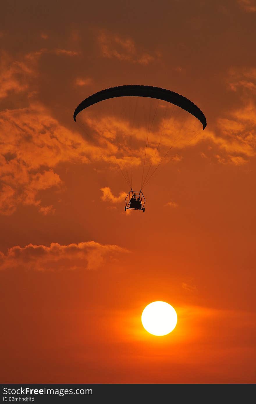 Para-motor flying in the sky. Para-motor flying in the sky.