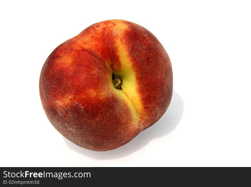 Isolated peach, on white background