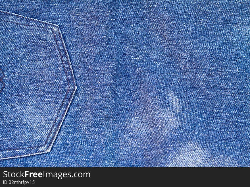 Texture of blue jeans cloth