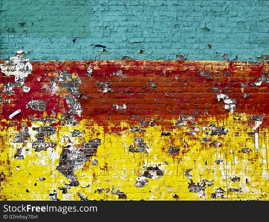 Brick wall that has been painted in New York City