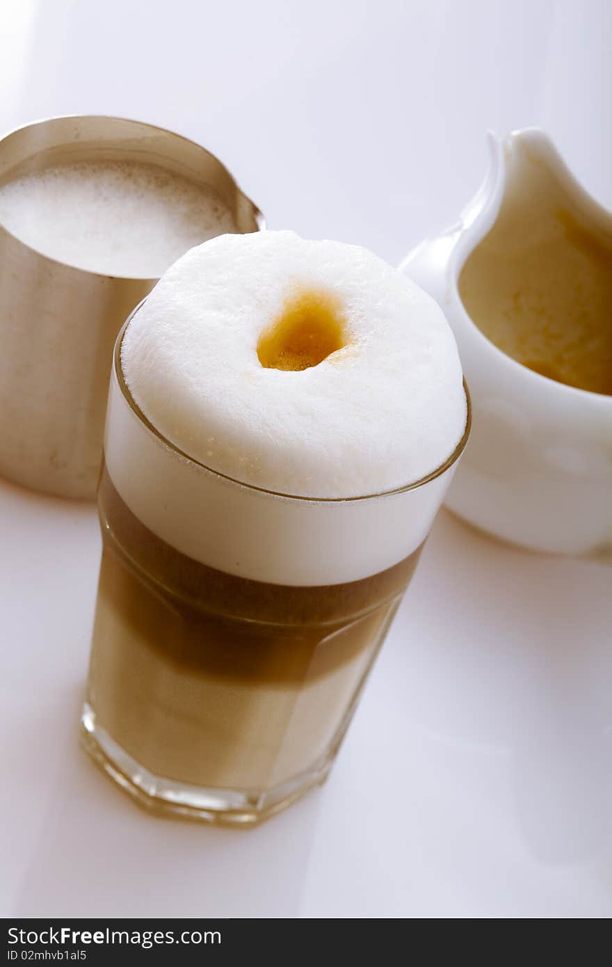 Studio shot of a Latte Macchiato