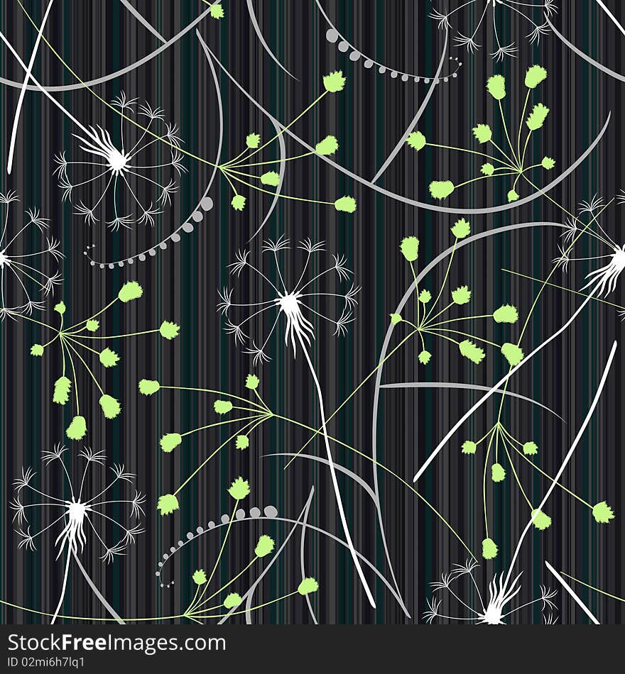 Seamless Background With Dandelion