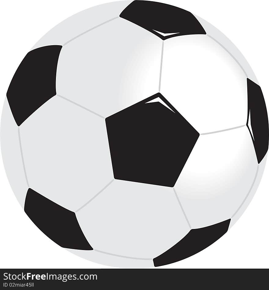 An isolated image of a leather soccer ball