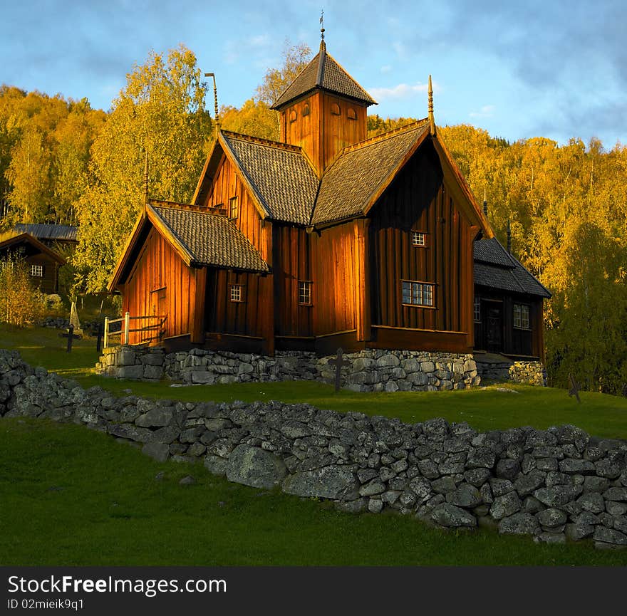 Uvdal Stavkirke in Norway, Scandinavia. Uvdal Stavkirke in Norway, Scandinavia