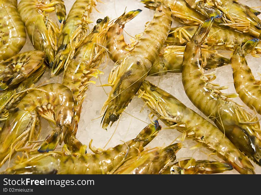 The Fresh Brown Shrimps on the market. The Fresh Brown Shrimps on the market