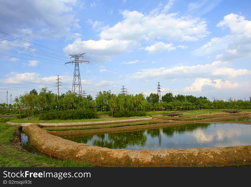 The scencery of everglade park in Taiyuan, Shanxi province, China.