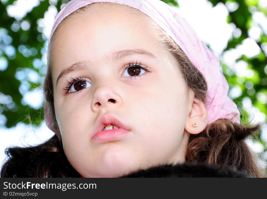 Girl with a scarf