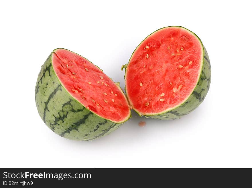 Watermelon fruits isolated on white background