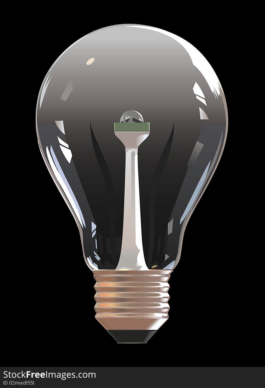 An illustration of a non illuminated light bulb. Also available in scalable format. An illustration of a non illuminated light bulb. Also available in scalable format.