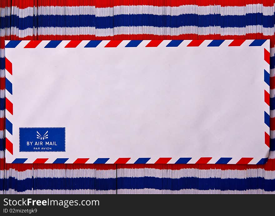 Stack of air mail envelope