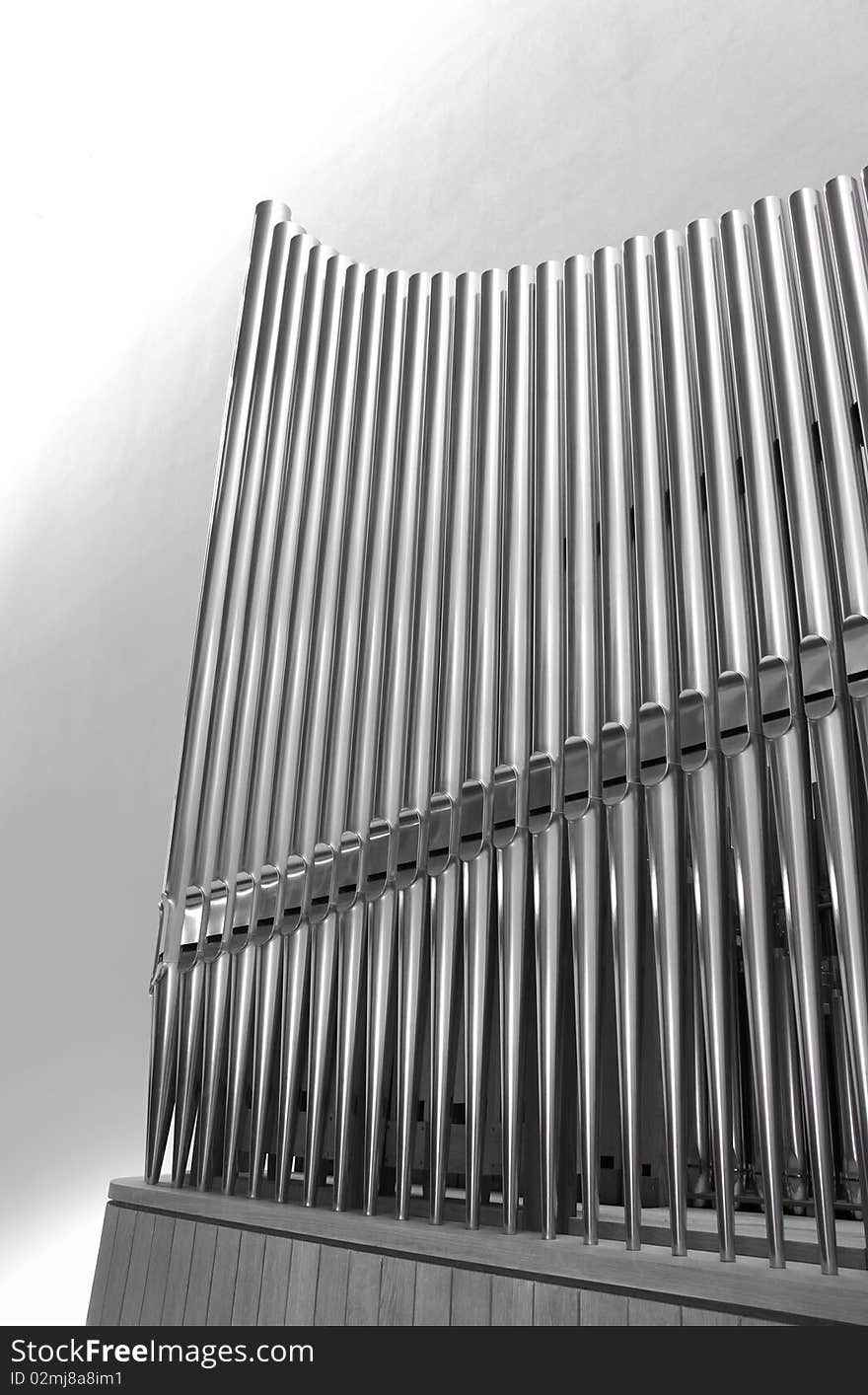 Organ pipes vertical