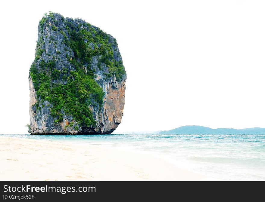 High cliff on Poda island