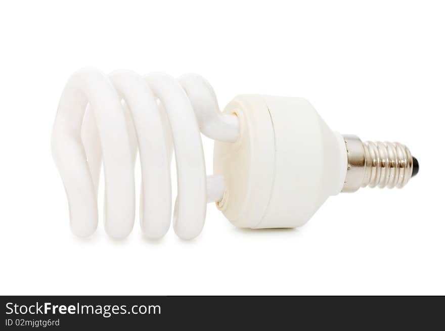 Energy saving lamp isolated on the white background