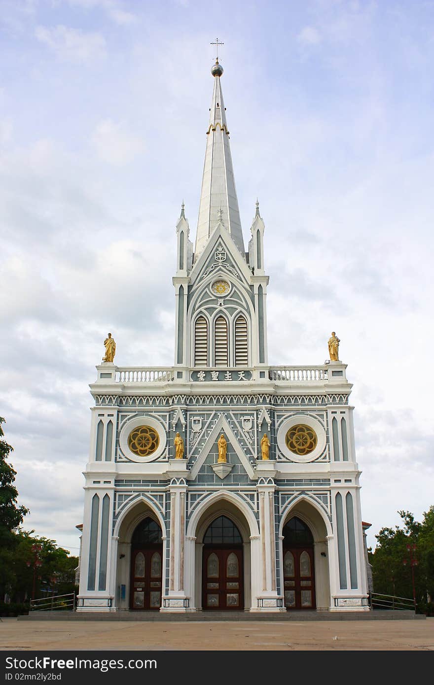 Gothic style, over 100 years old church in Thailand.