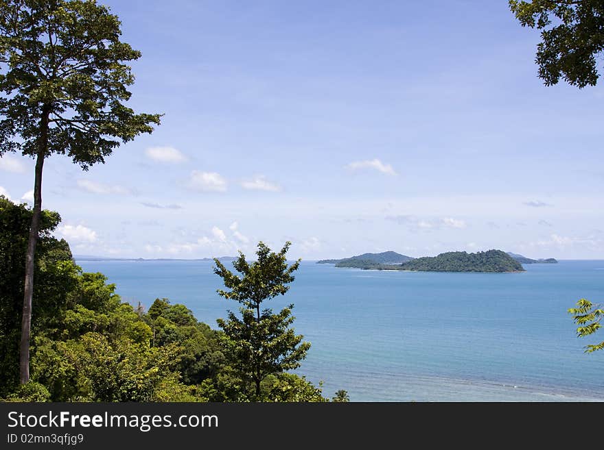 Scenic view from Koh Chang island. Thailand.