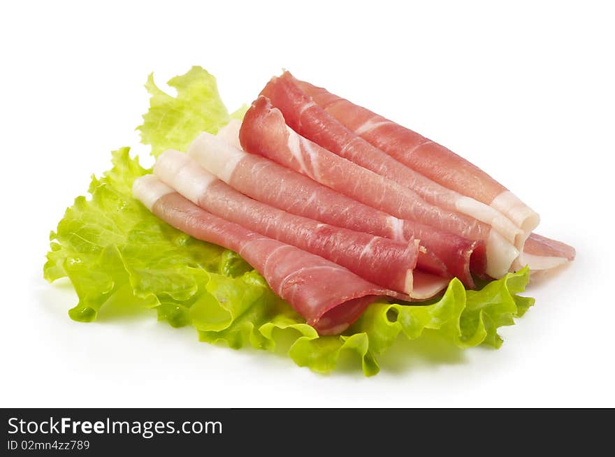 Ham and lettuce