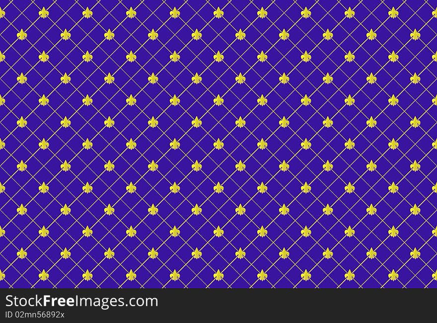 Pattern from yellow rhombuses on a dark blue background. Pattern from yellow rhombuses on a dark blue background