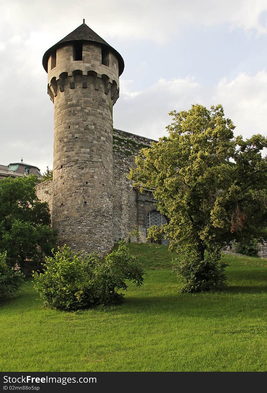 Buda Castle and the bastion of green space. Buda Castle and the bastion of green space.