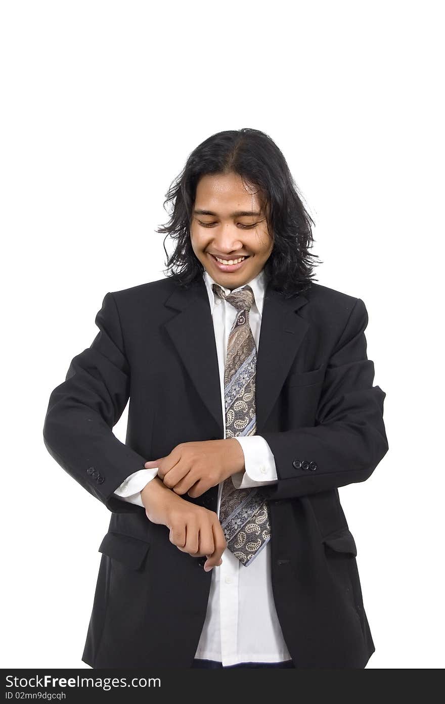 Long Hair Man Wearing Suit