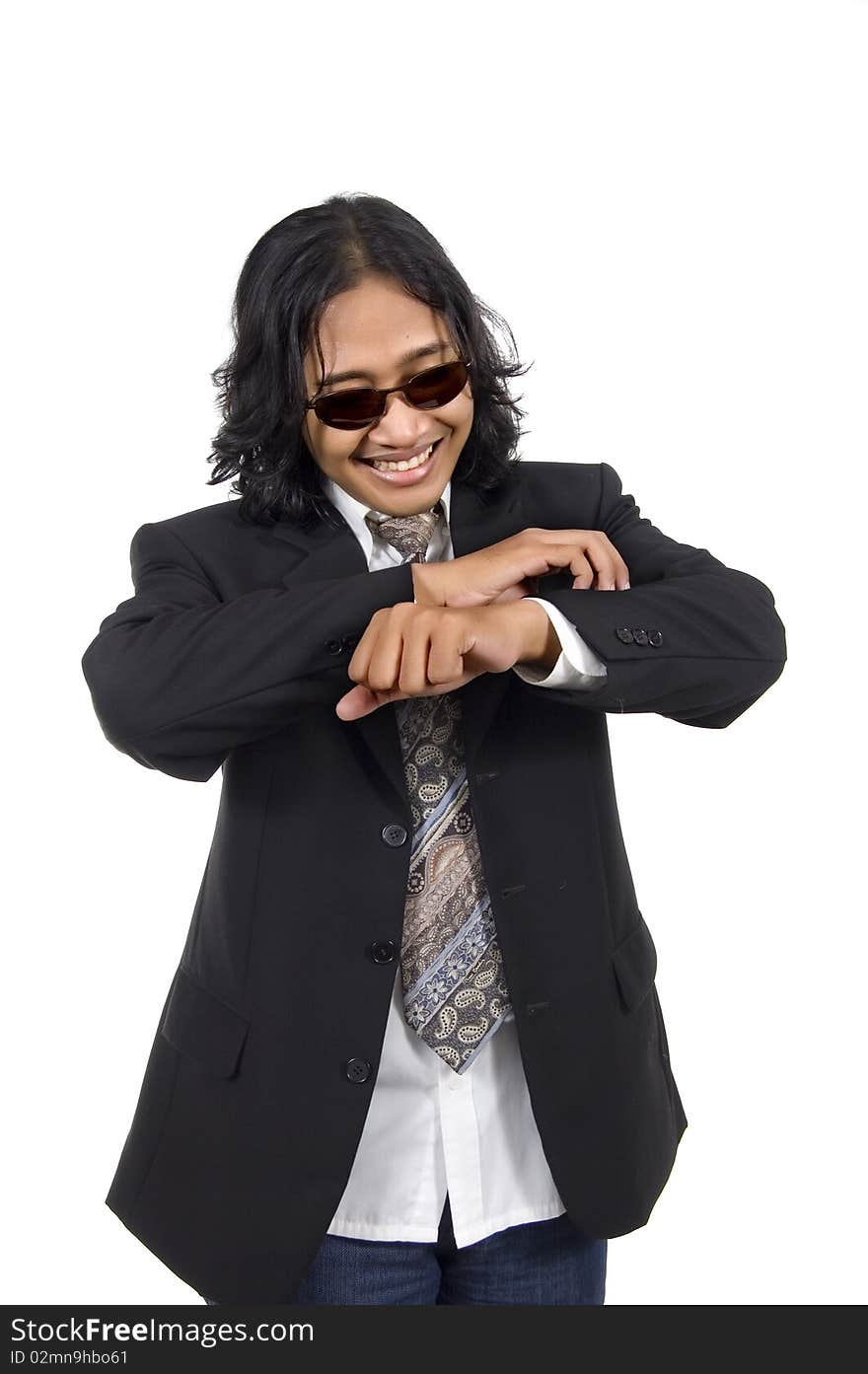 Long Hair Man Wearing Suit