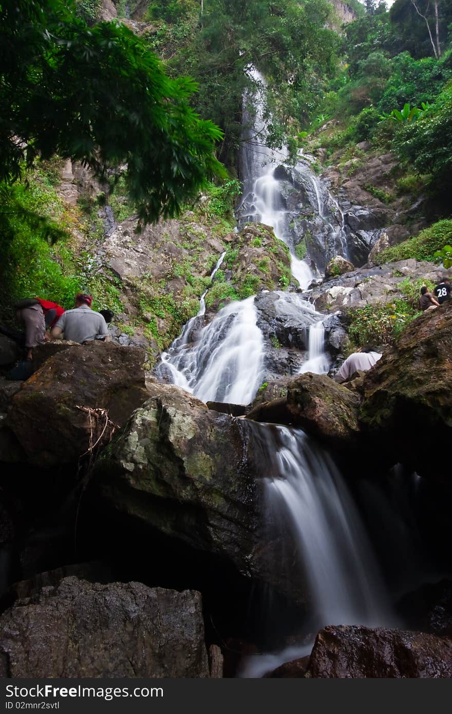 Waterfall in Green Thailand national park image