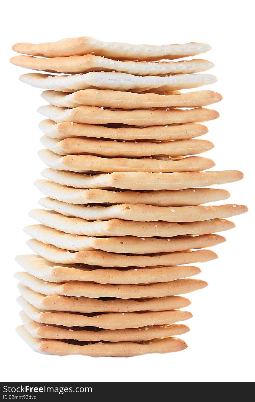 Cookies are combined by a pile on a white background.