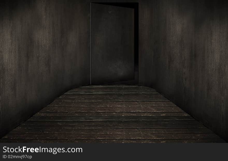 Old empty room, Vintage room background